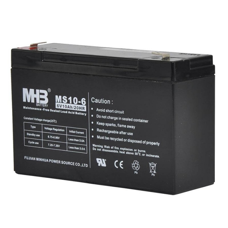 Batterie 6V, 10Ah pour S40 Batteries de clôtures électriques