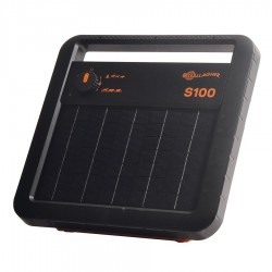 Electrificateur/poste de clôture Gallagher solaire S100 avec batterie (12V - 1,0 J) Electrificateurs énergie solaire