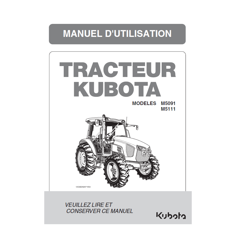 Manuel d'utilisateur Kubota M5001 DTHQ Manuels pour tracteurs