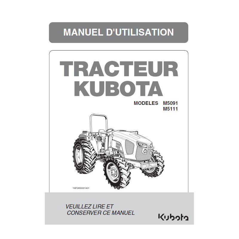 Manuel d'utilisateur Kubota M5001 DTH - Version digitale Manuels pour tracteurs