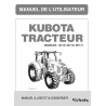 Manuel d'utilisateur Kubota M7131/M7151/M7171 - Version digitale Manuels pour tracteurs
