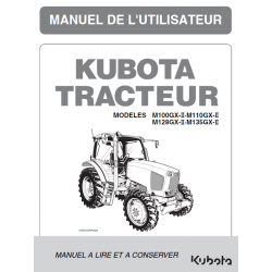 MANUEL D'UTILISATEUR TRACTEURS KUBOTA MGX-II Manuels pour tracteurs