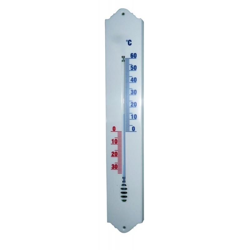 Thermomètre plastique blanc 50 cm Météorologie