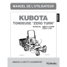 Manuel d'utilisateur tondeuse Kubota Zero Turn GZD15-3 LD, GZD15-3 HD, GZD21-2 HD - Version digitale Manuels espaces verts