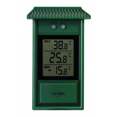 Thermomètre digital mini maxi vert Météorologie