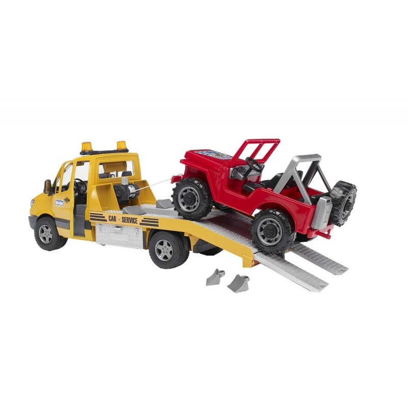 Camion de dépannage MERCEDES BENZ avec treuil et Jeep Camions miniatures