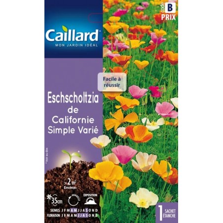 Graines Eschscholtzia de Californie simple varié Caillard Fleurs