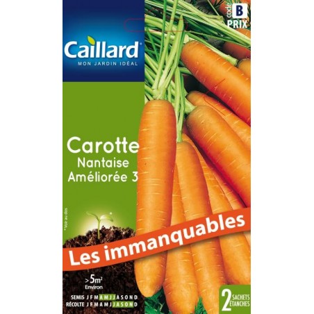 Graines carotte nantaise améliorée 3 Caillard Légumes