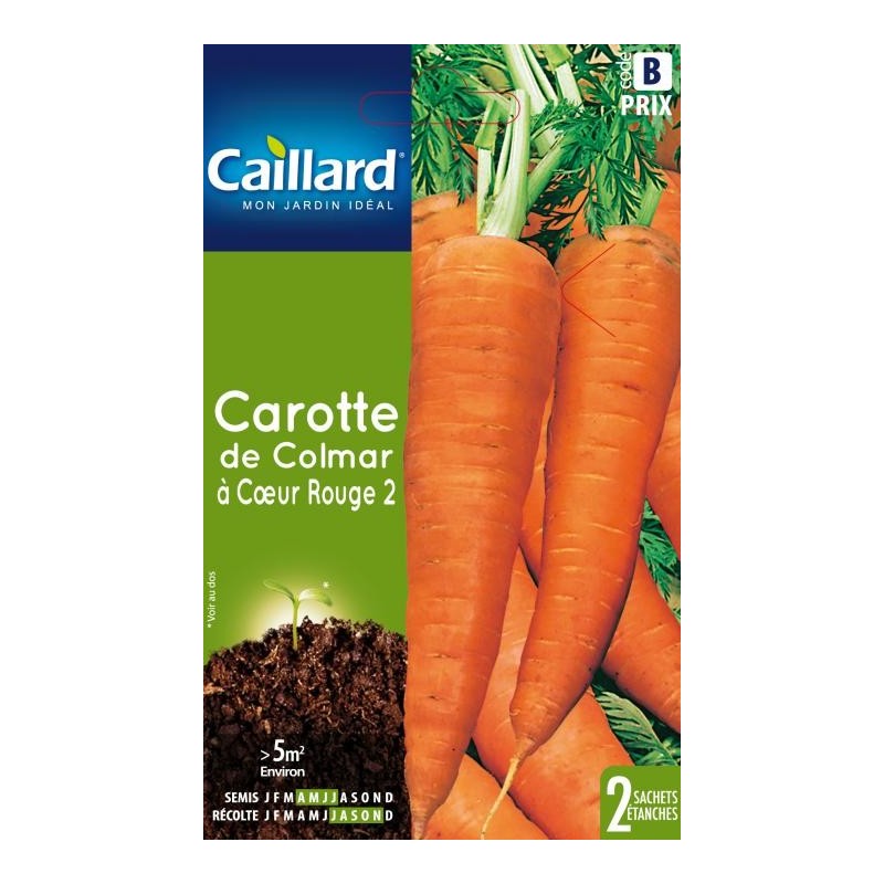 Graines carottes de Colmar à coeur rouge 2 Caillard Légumes