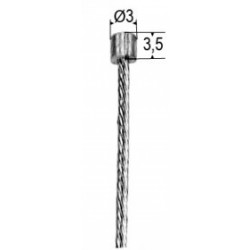 Câble acier souple avec embout D.1,2mm L2,25m - Embout 3x3,5mm Câbles acier