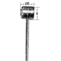 Câble acier souple avec embout D.1,2mm L2,5m - Embout 6x6mm Câbles acier