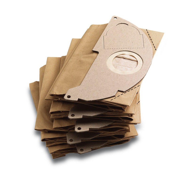 Sachet filtre papier Karcher WD2 & A 20XX (5 pcs) Sacs d'aspirateurs