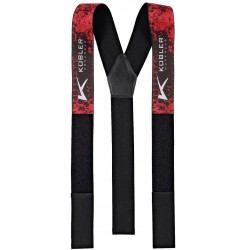 Bretelles Kübler (scratch velcro) rouge/noir Pantalons