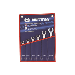 Trousse 6 clés à tuyauter métriques King Tony Clés
