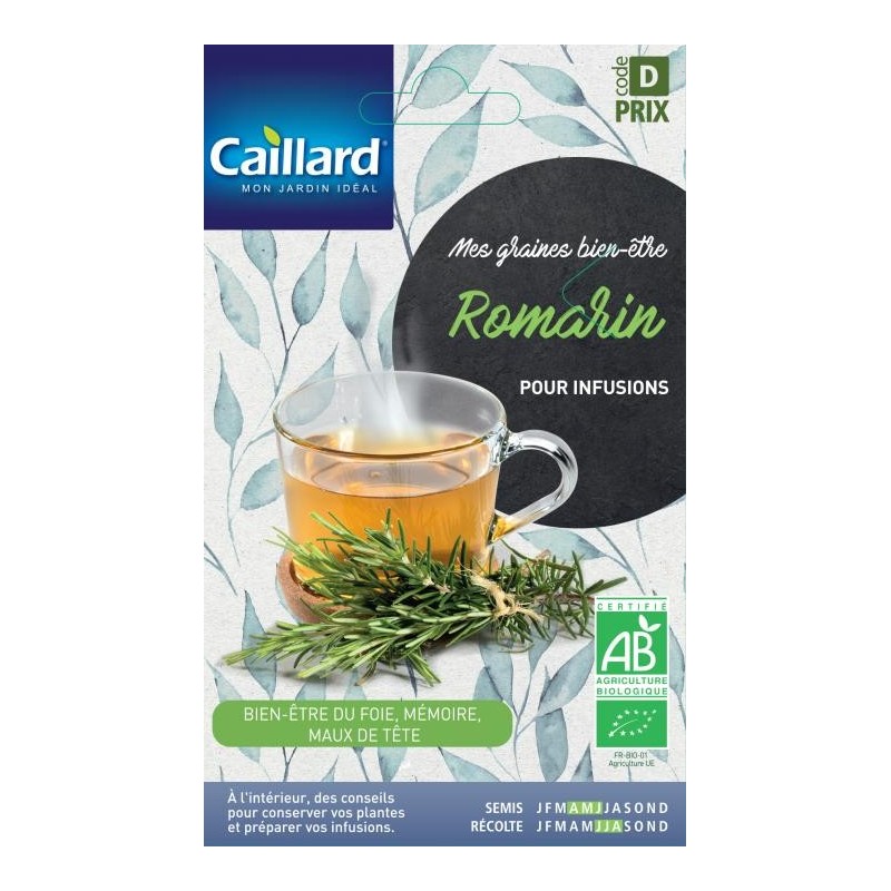 Graines Romarin Bio pour infusions Caillard Aromatiques