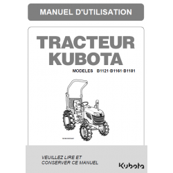 Manuel d'utilisateur tracteur Kubota B1121, B1161, B1181 - Version papier Manuels espaces verts