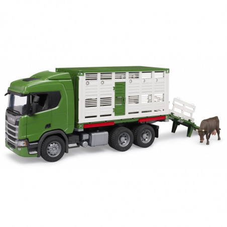 Camion bétaillère Scania 560R avec un animal Bruder 03548 Camions miniatures